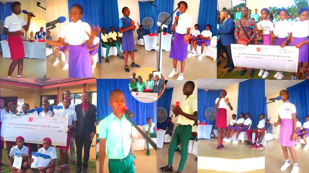 Collage of moments from the 2023 IT Debate Competition