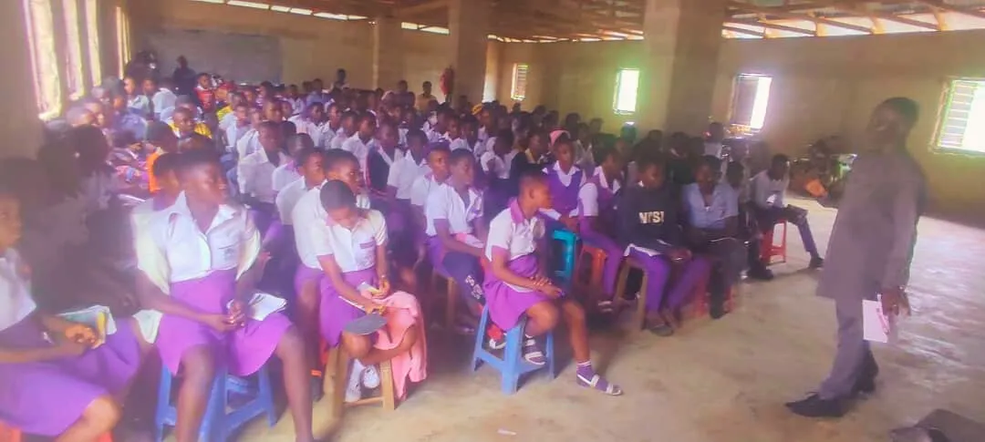 A packed school hall of students listening to an IT4YUS digital skills talk